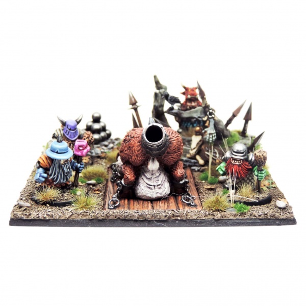 Ewal Dvergar - Evil Dwarfs Daemon Cannon and Crew